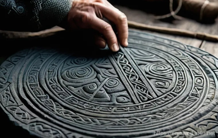 스웨덴 바이킹 문화 - **Prompt:** A vibrant and detailed scene within a bustling Swedish Viking trading post, reminiscent ...