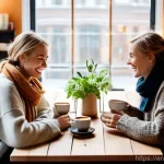 스웨덴과 덴마크 비교 - **Prompt:** "A warm and inviting cafe scene, encapsulating the essence of Nordic 'Hygge' and 'Fika'....